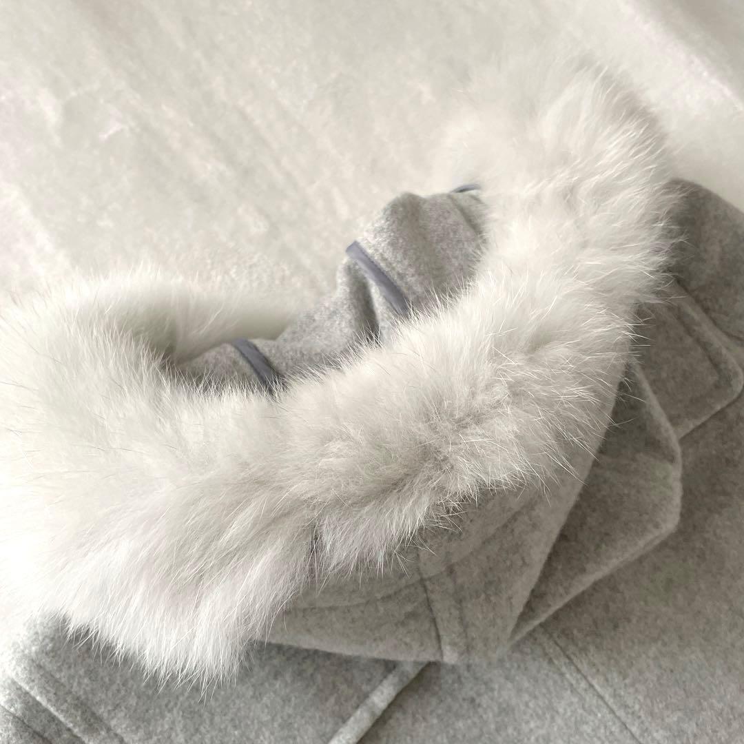 極美品⭐︎JILL STUART フォックスファー グレー ダッフルコート M