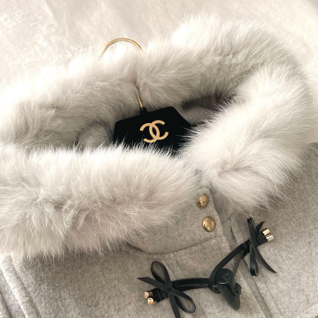 極美品⭐︎JILL STUART フォックスファー グレー ダッフルコート M