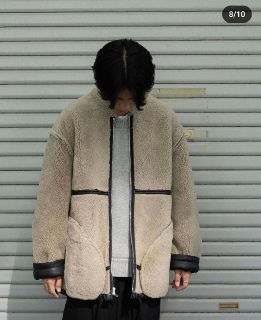 【値下げ】stein oversized mouton zip jacket