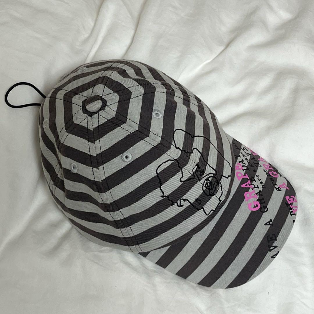 期間限定価格 GRAPE PRINTED STRIPED CAP ボーダー