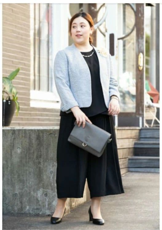 お値下げしました!フォーマルスーツセット　17号　ガウチョ　ツイードジャケット