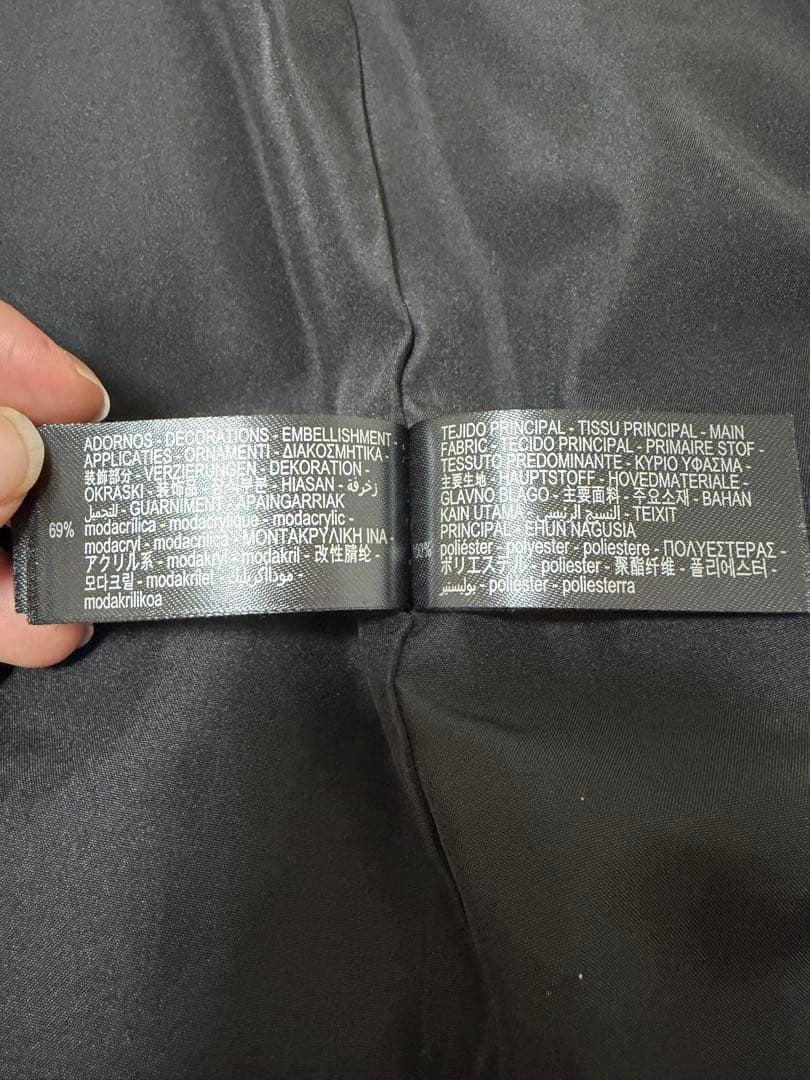 ZARA ザラ パフジャケット ダウンコート ロング丈 フードファー