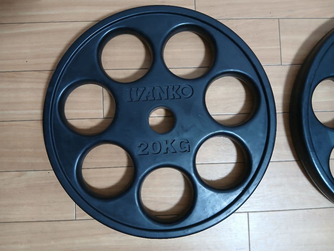 ①IVANKOイヴァンコ ラバープレート20kg x1枚穴径50mm(同時購入)