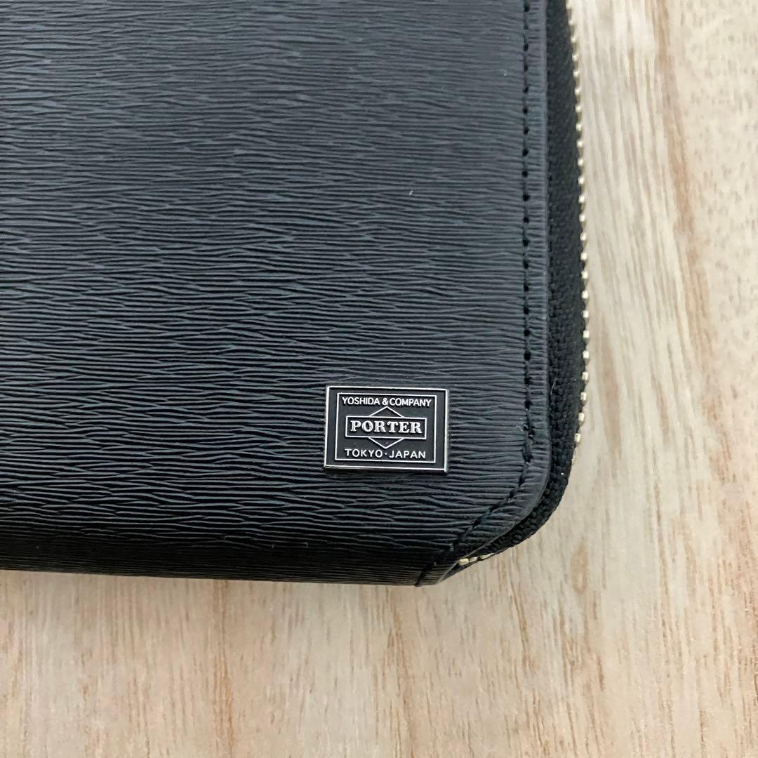 訳あり未使用✨ ポーター PORTER カレント L字ZIP 長財布 ブラック