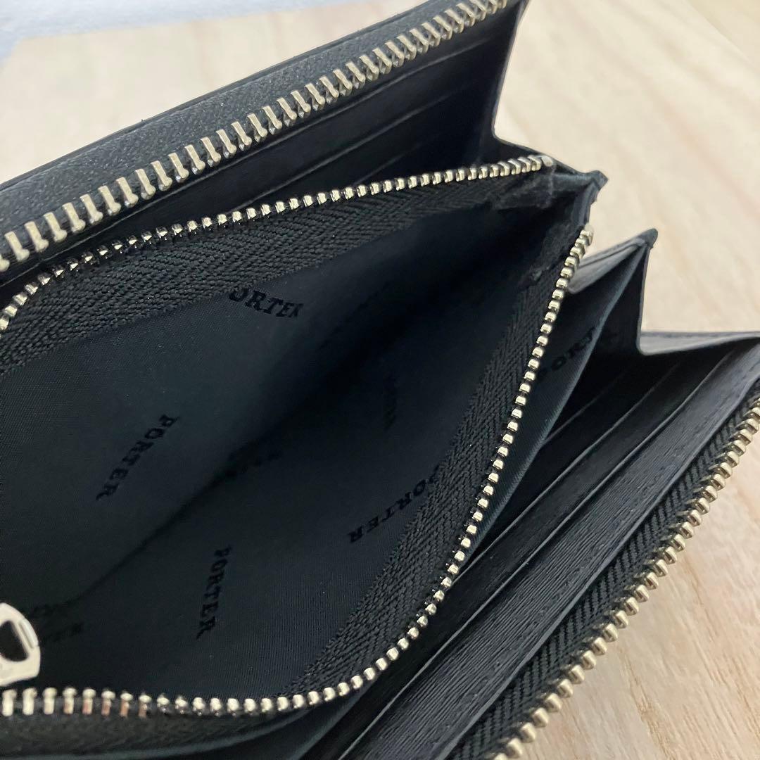 訳あり未使用✨ ポーター PORTER カレント L字ZIP 長財布 ブラック
