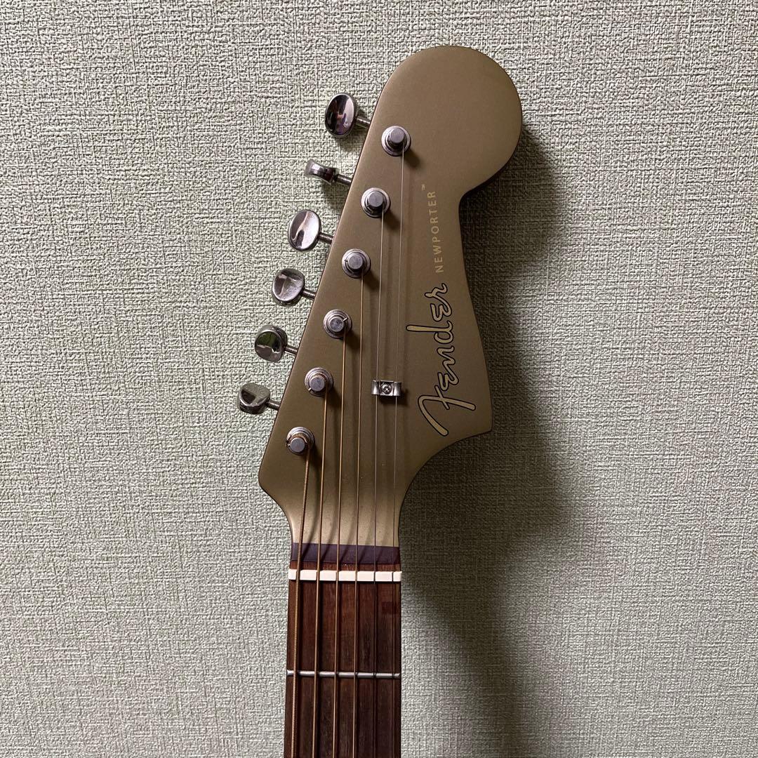 Fender newporter オリーブ　緑　アコースティックギター　エレアコ