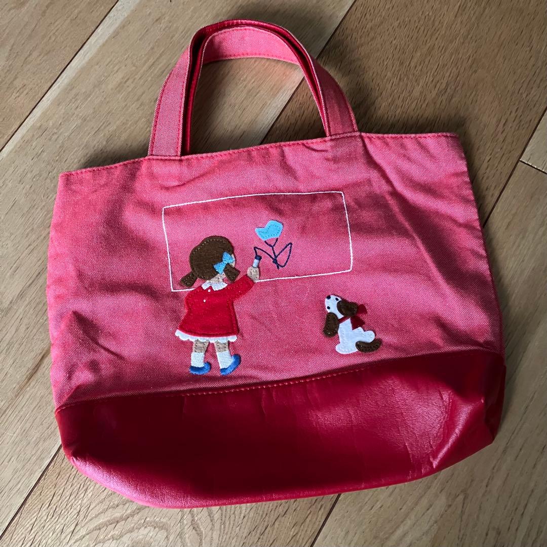 familiar ファミリア 70周年 レア 限定 デニム ミニバッグ レッド