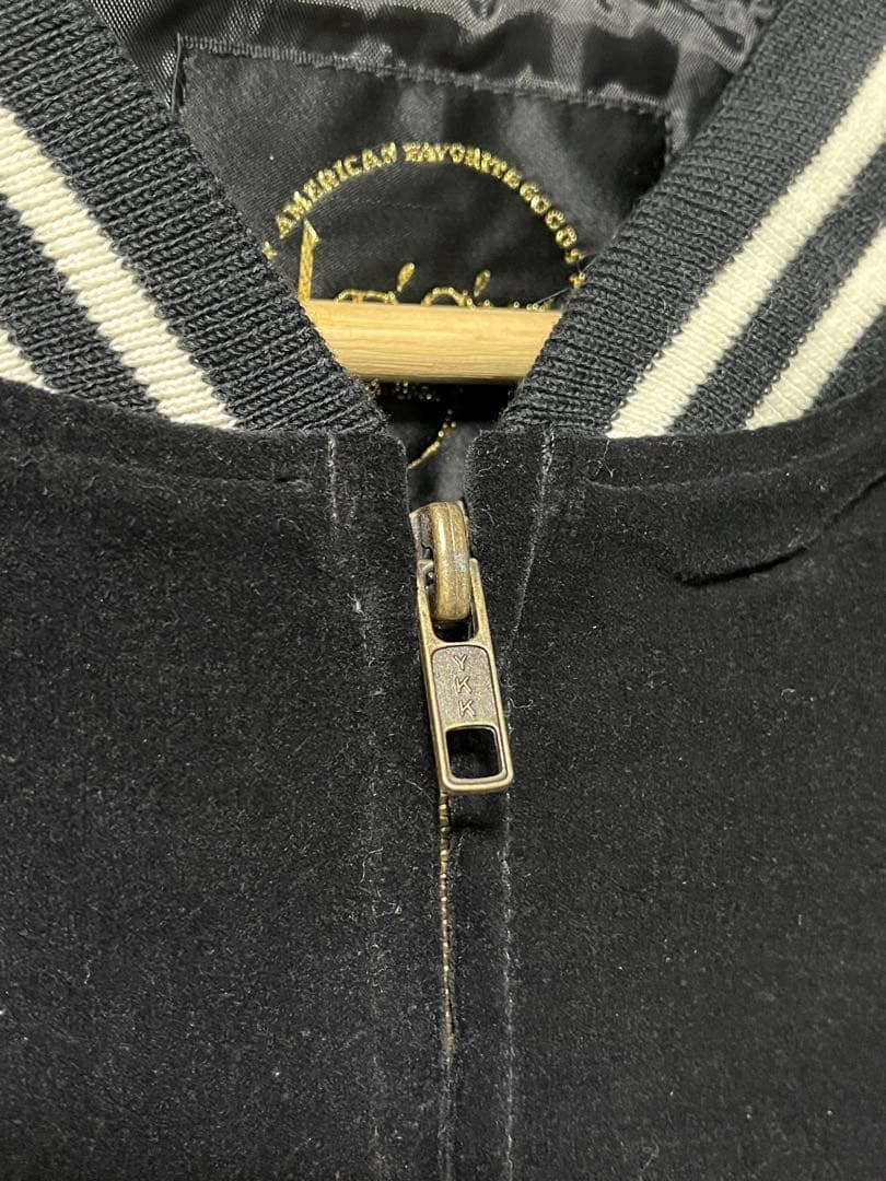 希少L★KEI SING ロサンゼルス・トランプ刺繍 ベロアスタジャン ブルゾン