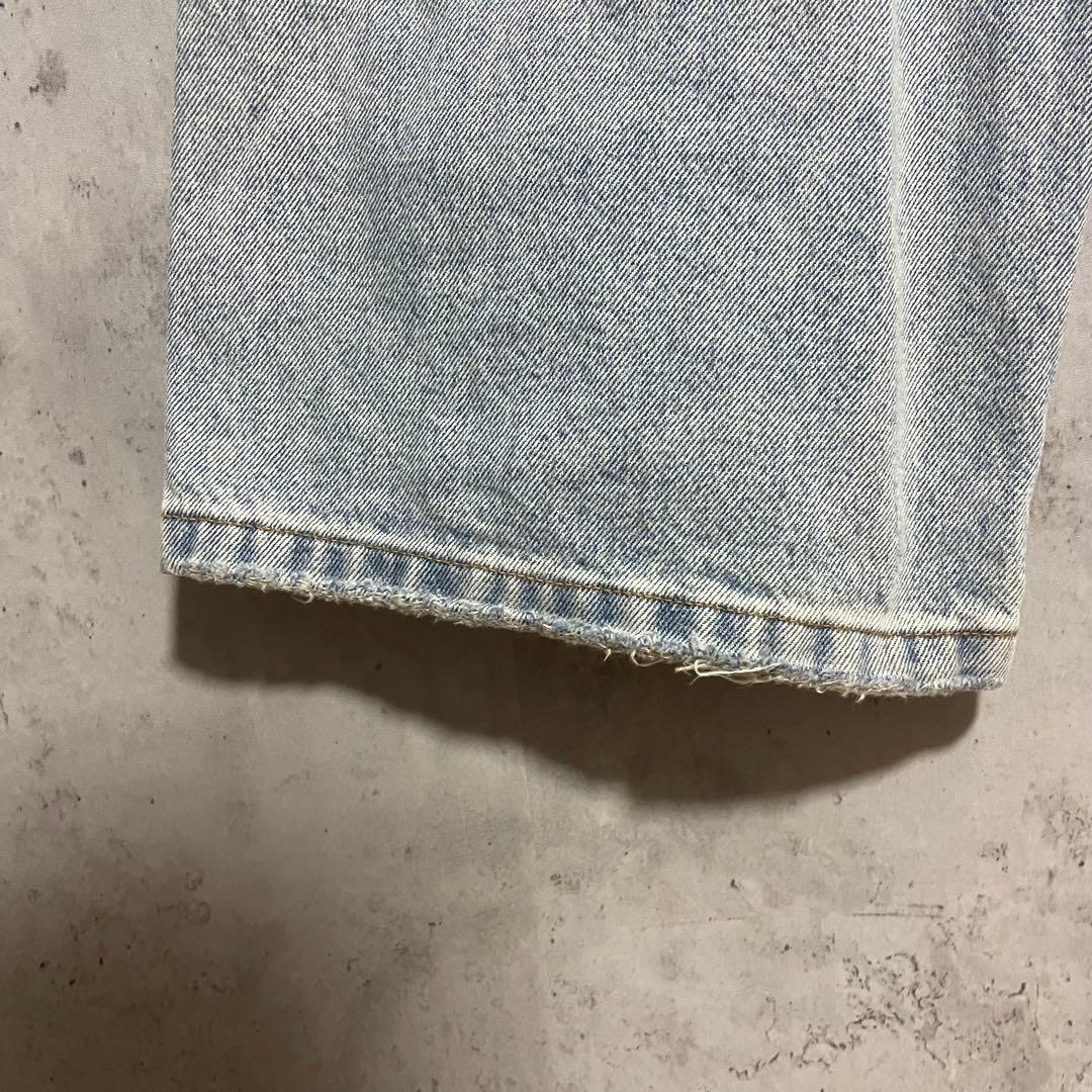 SUPPLIER サプライヤー クロスレザーパッチ　バギーデニムパンツ