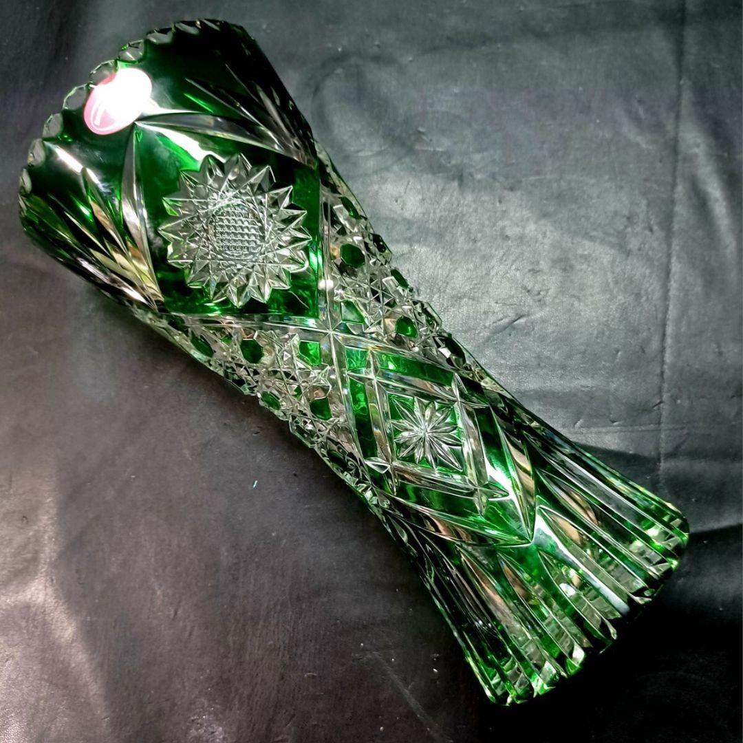 DRESDEN GERMANY ドレスデン クリスタル カット ガラス 花瓶