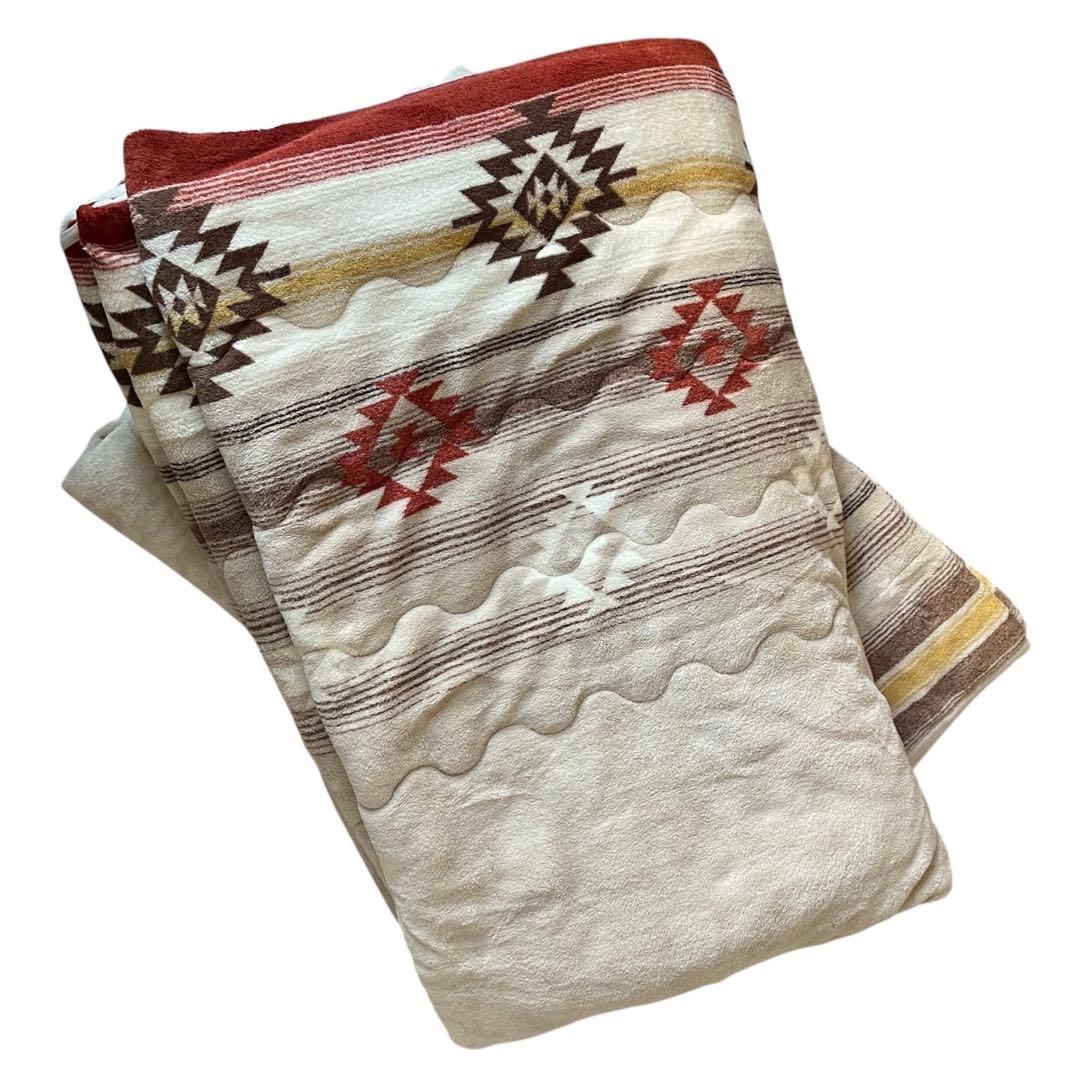 ニトリ こたつ布団セット 長方形 こたつ掛け布団 こたつ敷き布団 キリム柄