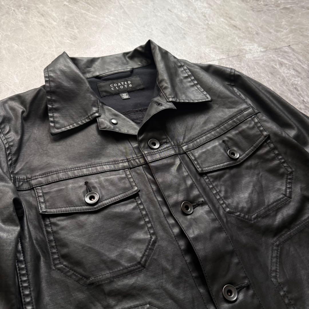 ジャケット・アウター old uniqlo coated cloth leather jacket