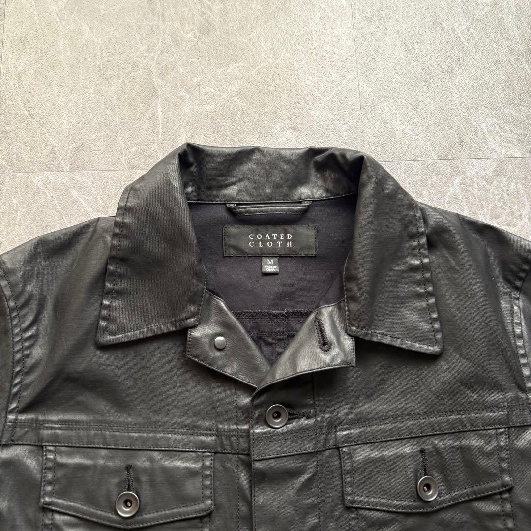 ジャケット・アウター old uniqlo coated cloth leather jacket