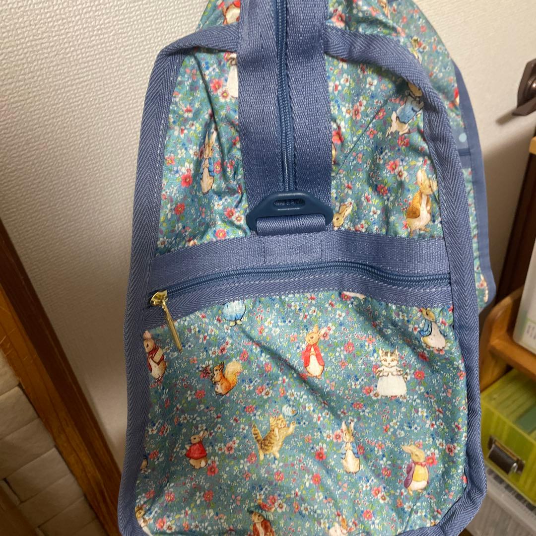 レスポートサック　ボストンバッグピーターラビット　大容量　ポーチつき