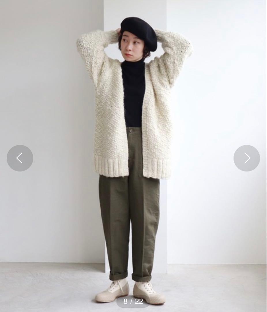 yuni ネパールハンドニット　ミドルカーディガン