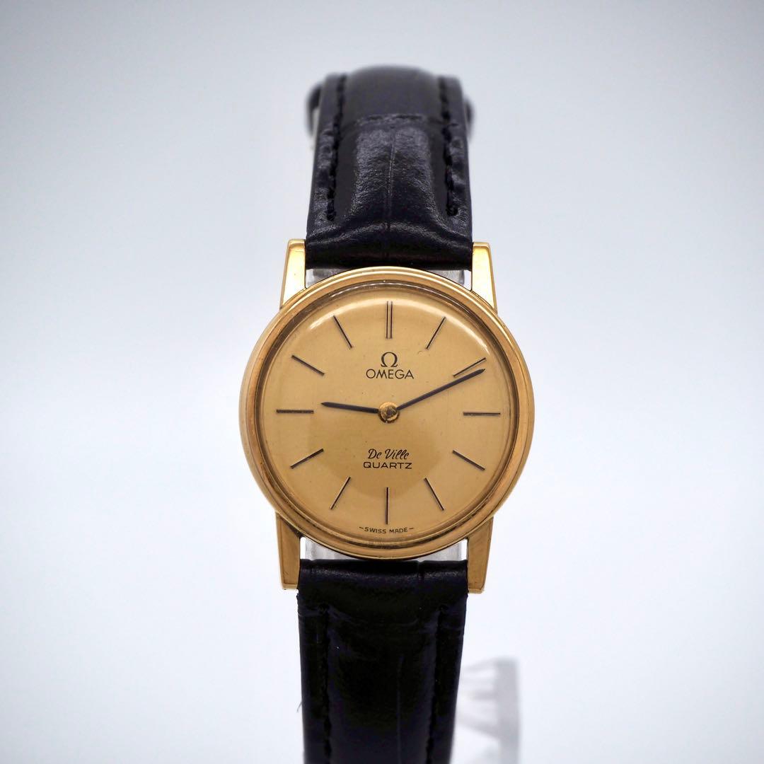 631 稼動【美品】OMEGA時計　DeVille ゴールド　レディース　デビル
