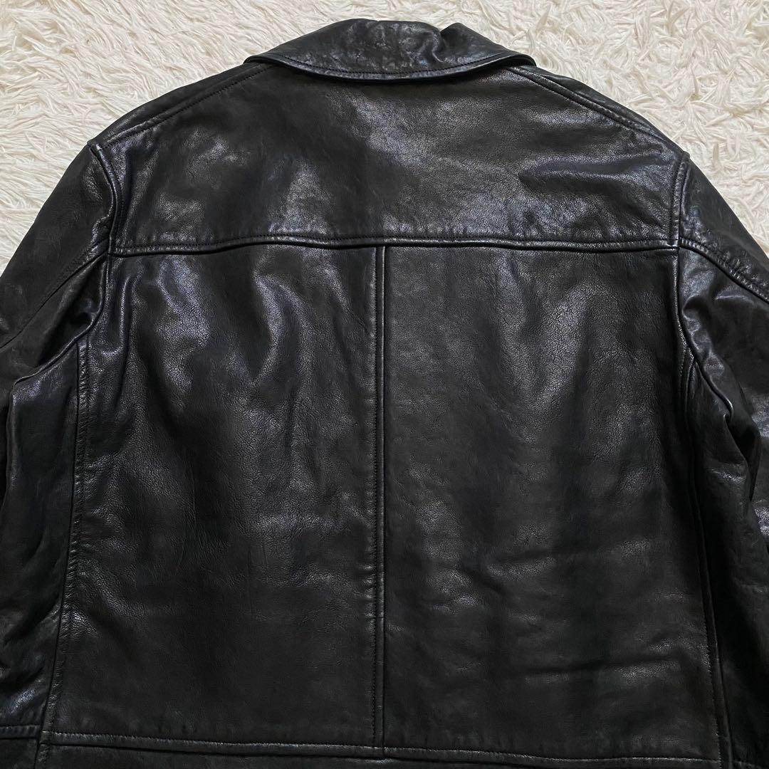 極美品■コモリ　22AW ラムレザー　羊革　ロングコート　黒　大きいサイズ