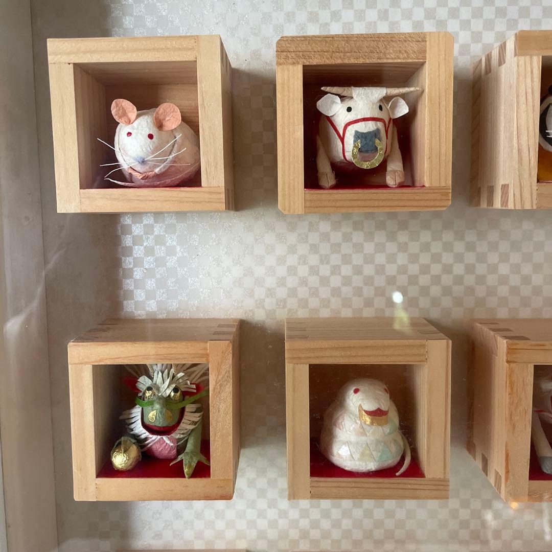 と*き様 動物モチーフの立体オブジェ 12個セット　干支勢揃い