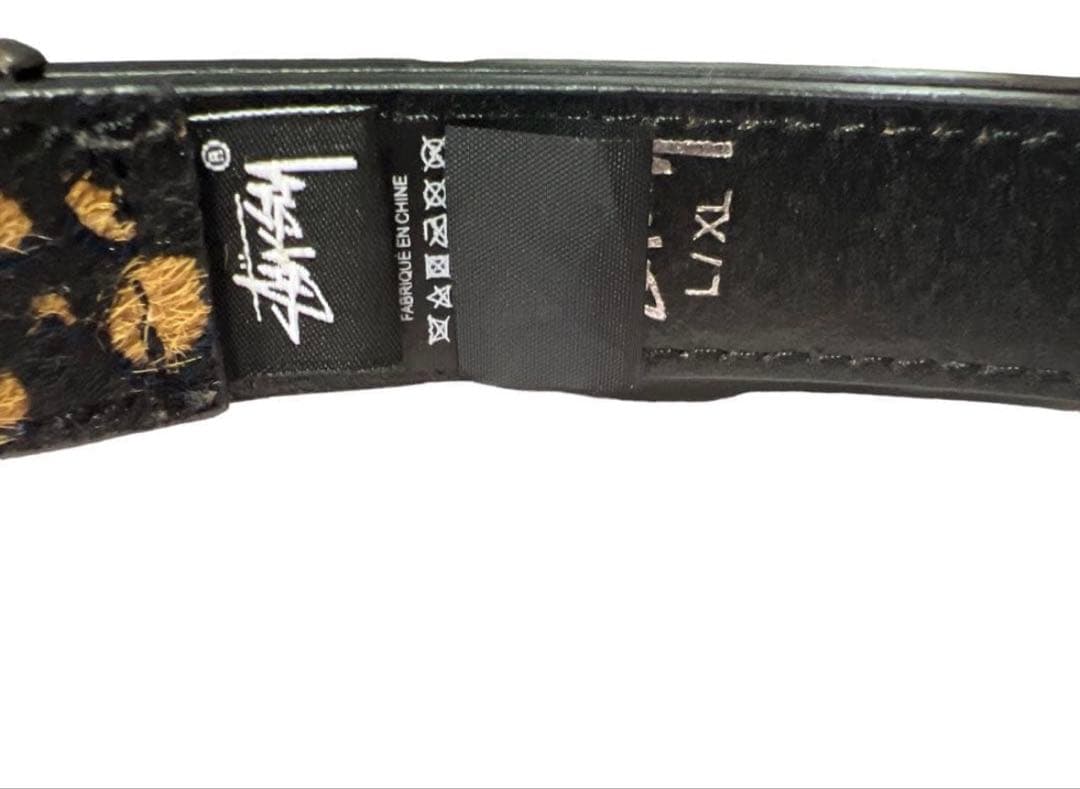 ステューシー　レオパード柄ベルト　L/XLサイズ