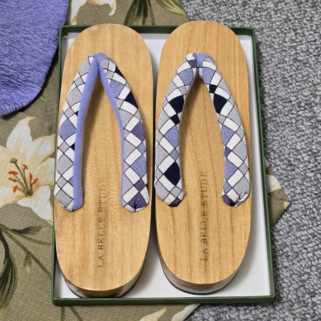 LA BELLE ETUDE 浴衣・帯・下駄セット 百合