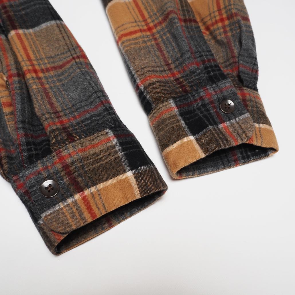 ビルウォールレザー別注 PENDLETON オンブレボートシャツ 925銀ボタン