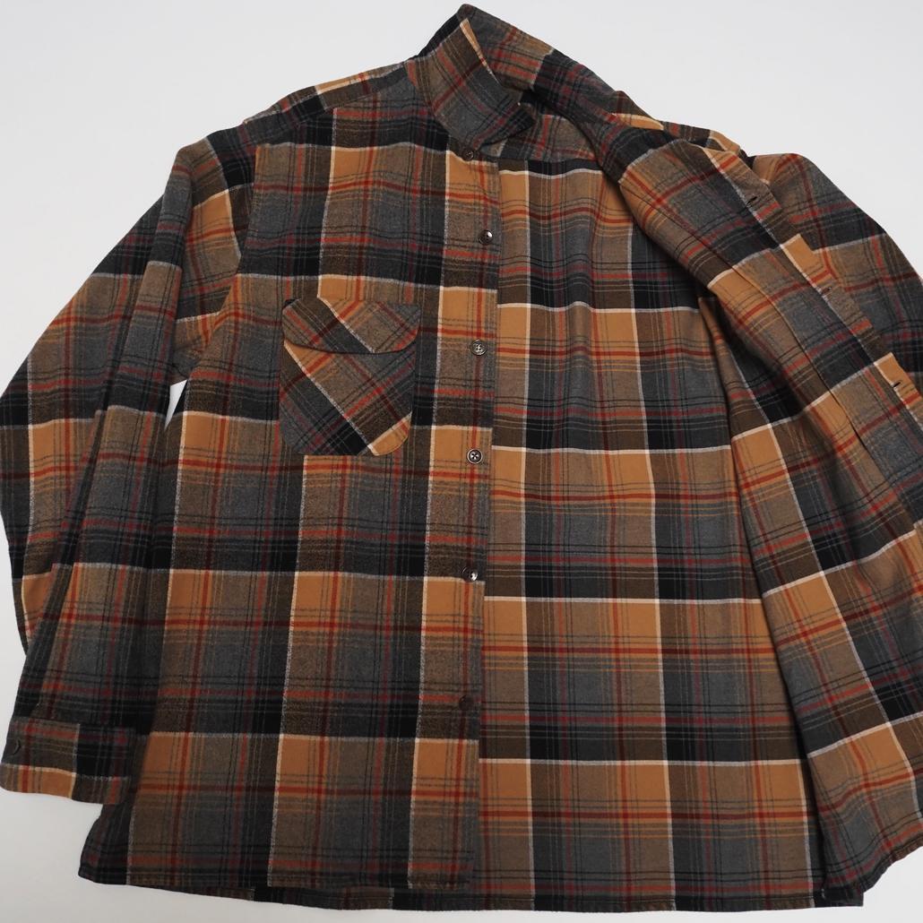 ビルウォールレザー別注 PENDLETON オンブレボートシャツ 925銀ボタン