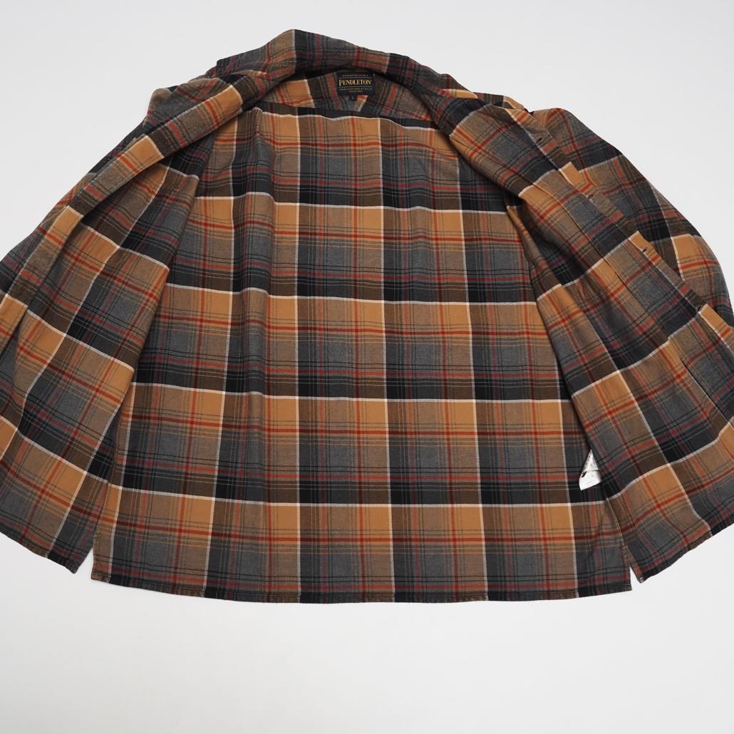 ビルウォールレザー別注 PENDLETON オンブレボートシャツ 925銀ボタン