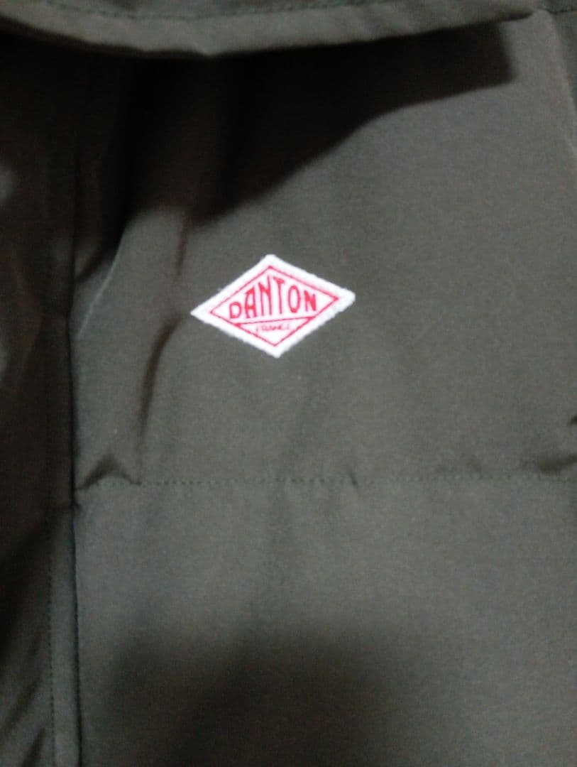 美品DANTON ファー付きロングダウンジャケット36