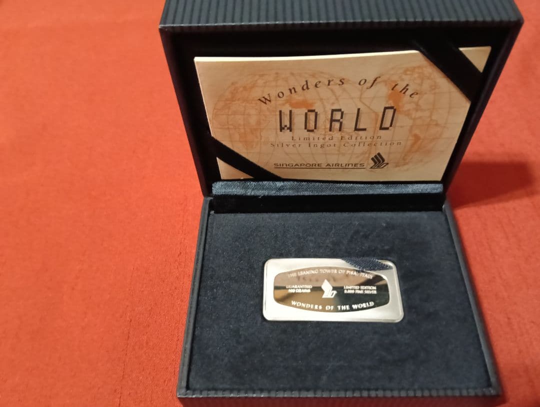 ☆激レア☆『世界の七不思議』SILVERインゴット・ピサの斜塔・品位：.800