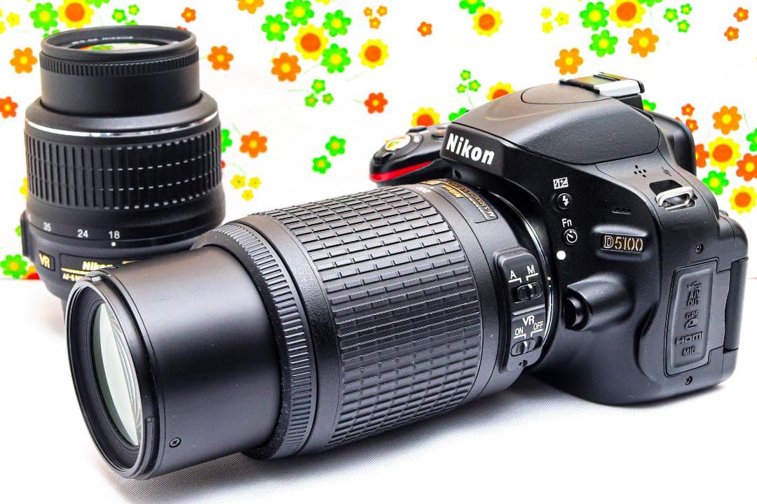 ニコン Nikon D5100☆スマホに送れる☆ダブルレンズ☆付属品多数