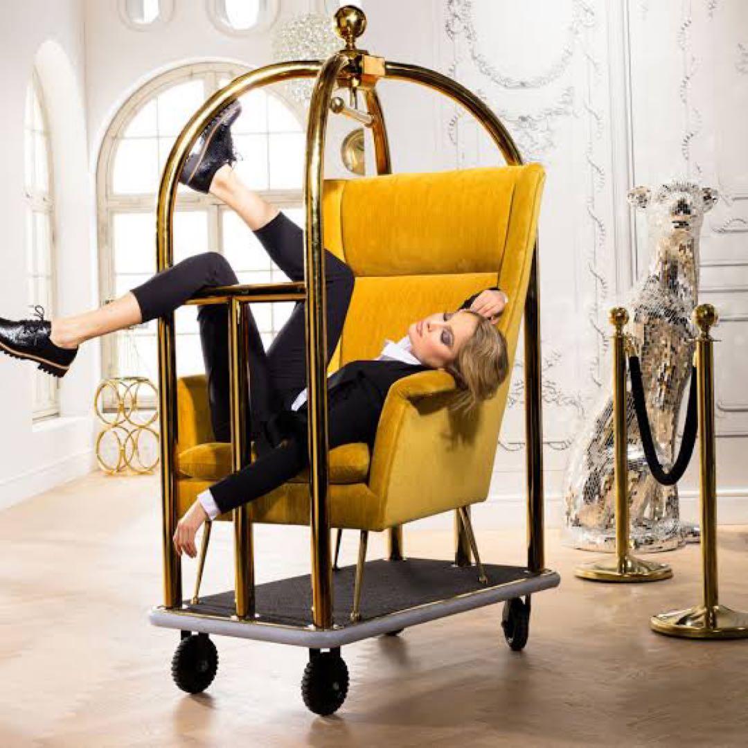 タイムセール　KARE ベガスゴールド VIPバゲージトロリー　バゲージカート