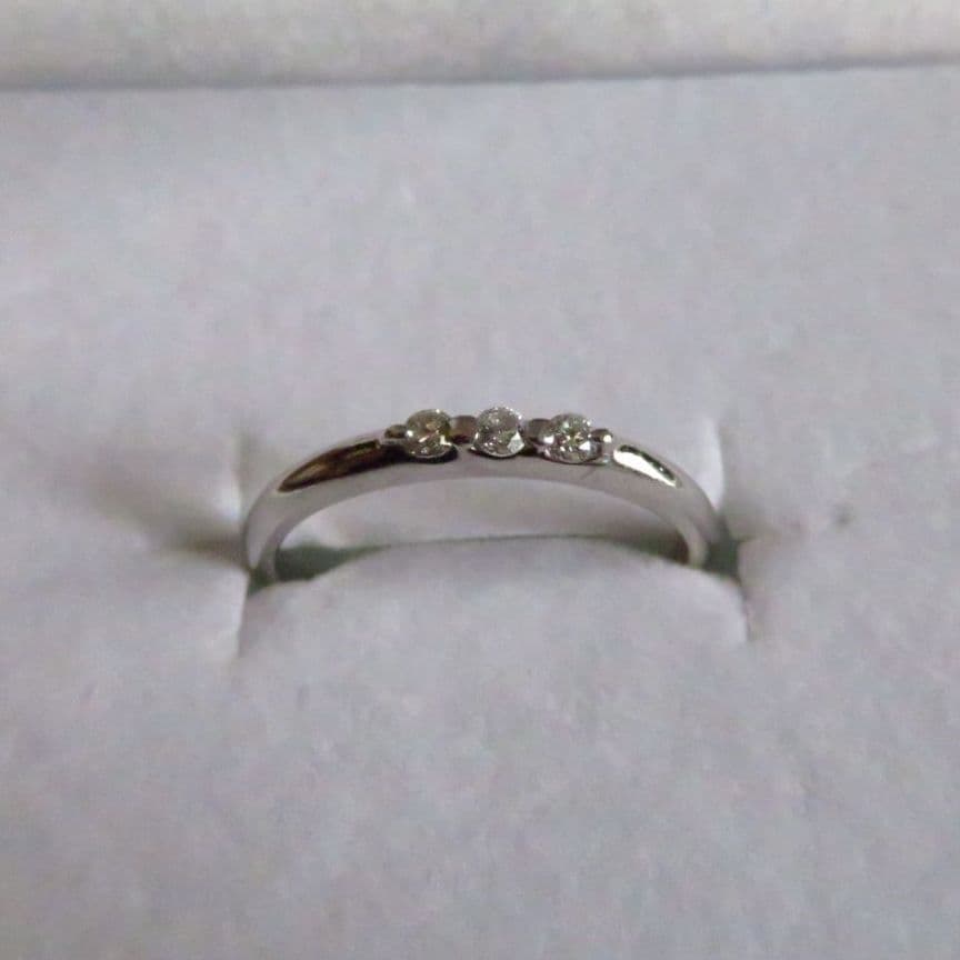 【P900ダイヤ0.08ct】プラチナダイヤリング 9～9.5号