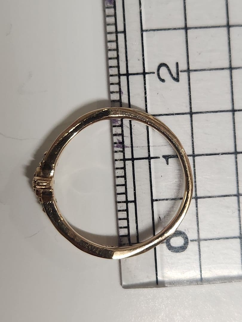 agete　K10YG　ダイヤモンド　リング　６号