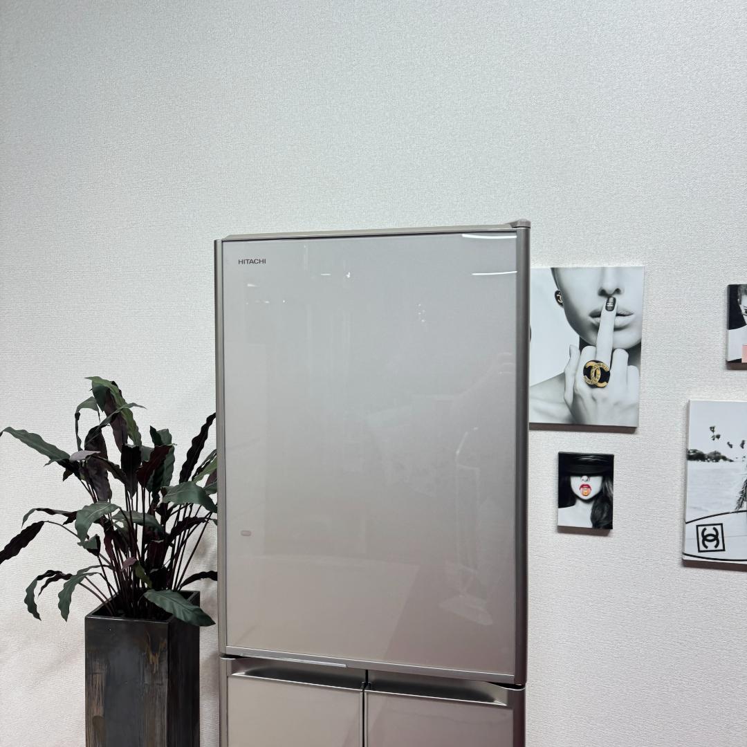 都内23区配送無料　日立2015年製5ドアガラストップ冷蔵庫　415L