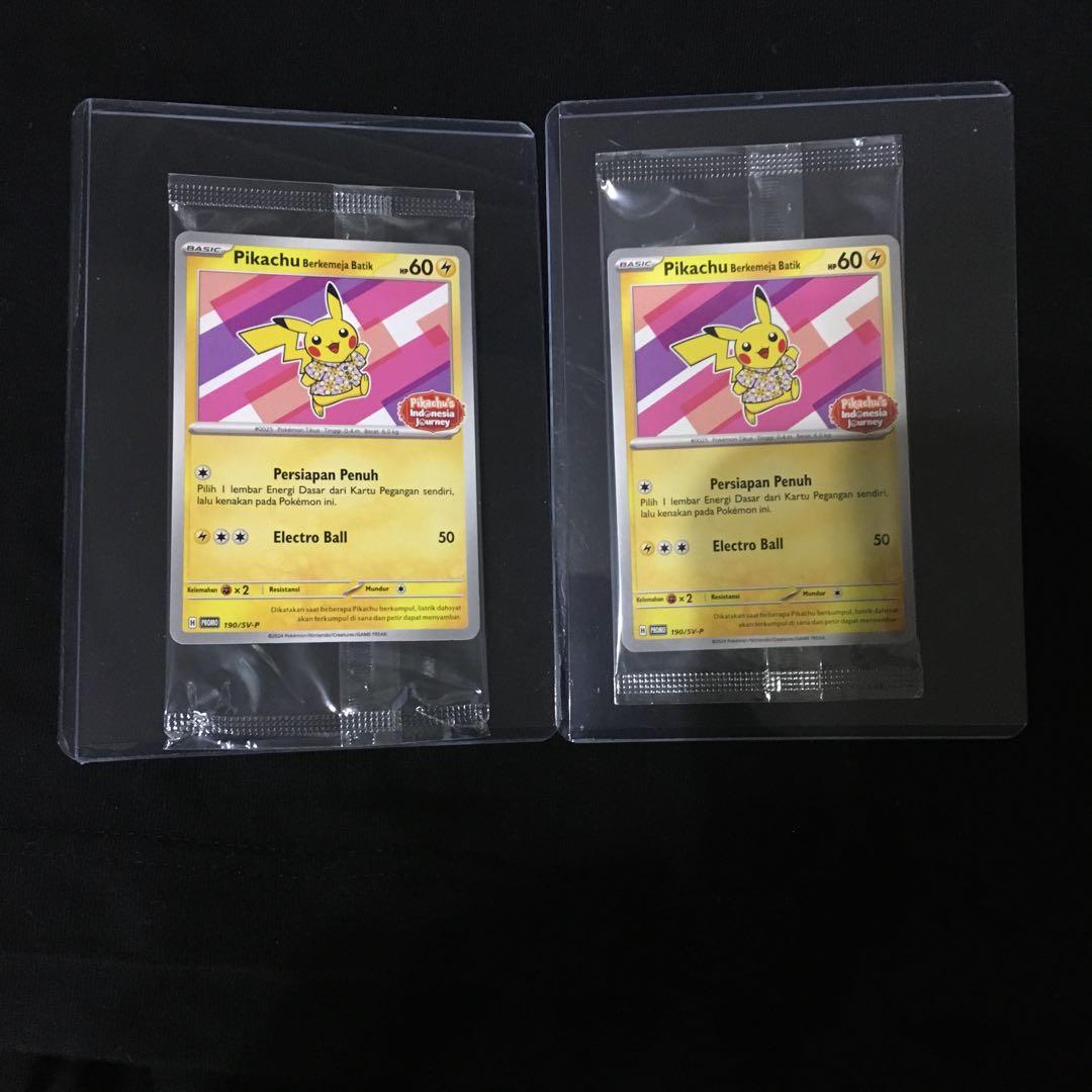 インドネシア　ピカチュウカード　4枚セット
