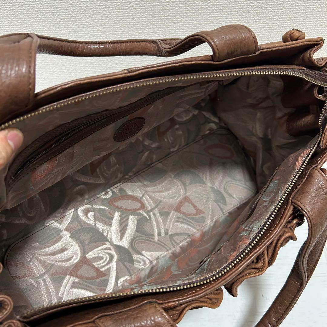 美品 IBIZA レディース ハンドバッグ ミニボストンバッグ ペッカリー