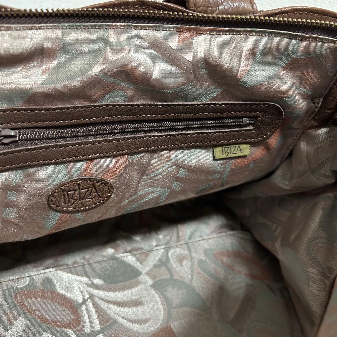 美品 IBIZA レディース ハンドバッグ ミニボストンバッグ ペッカリー