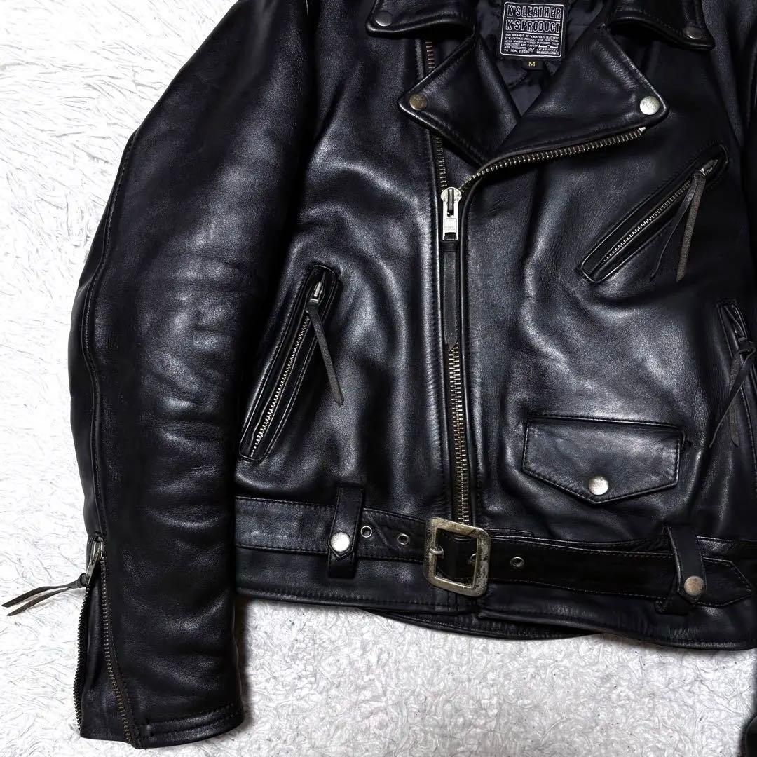 ガーラ ✨KADOYA ライナー付き ダブルライダースジャケット 牛革