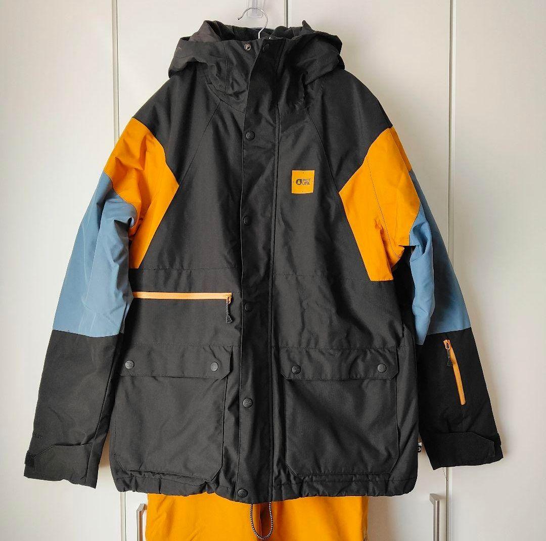 ピクチャー　スノーボードウェア上下セット メンズ 黒 オレンジ