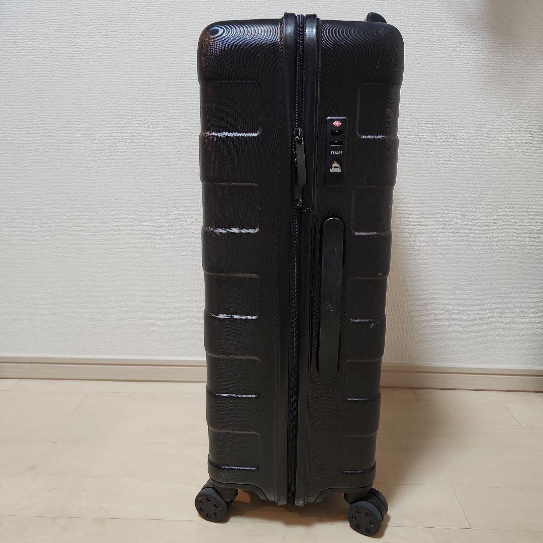 【美品】無印良品 バーを自由に調節できる　ハードキャリーケース（62L）黒