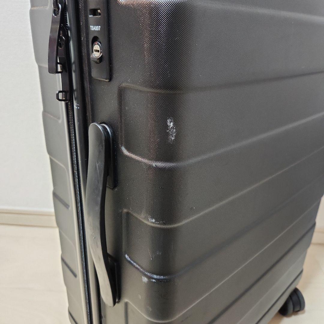 【美品】無印良品 バーを自由に調節できる　ハードキャリーケース（62L）黒