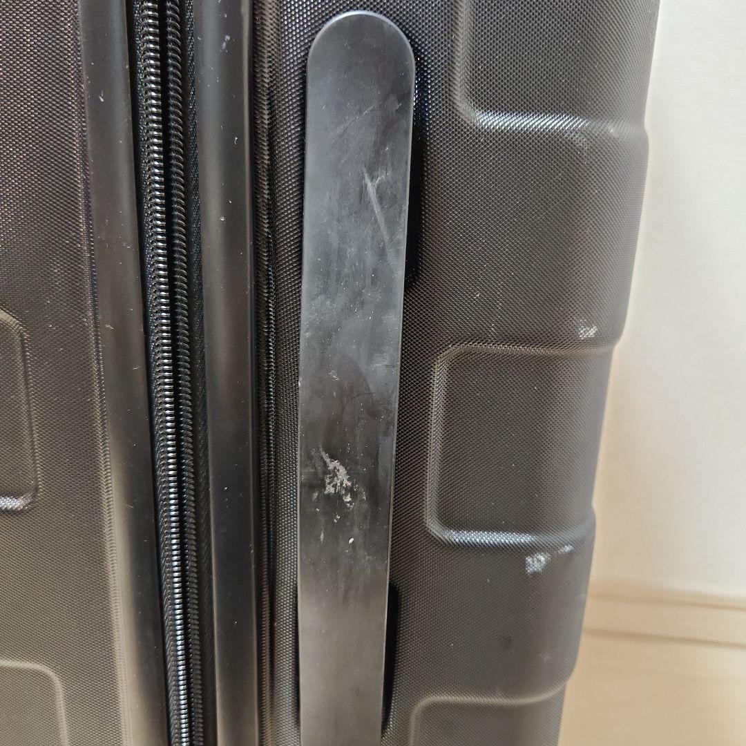 【美品】無印良品 バーを自由に調節できる　ハードキャリーケース（62L）黒