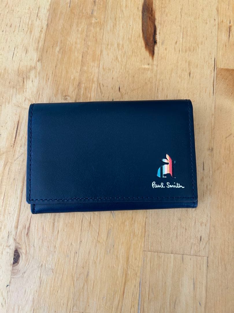 Paul Smith ネイビー　レザー 名刺入れ