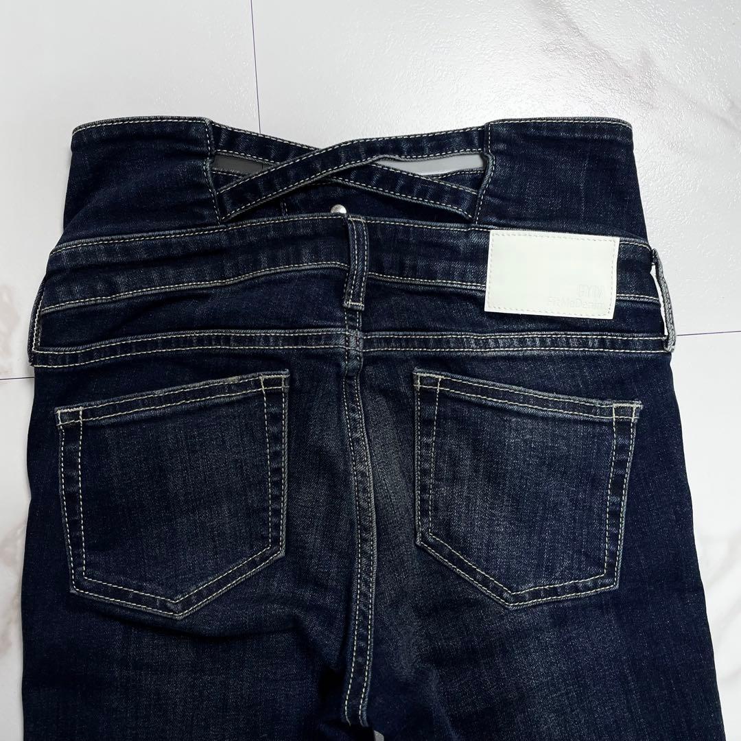 2025✨GYDA ジェイダ ハイウエストウエストクロススキニーデニムパンツ