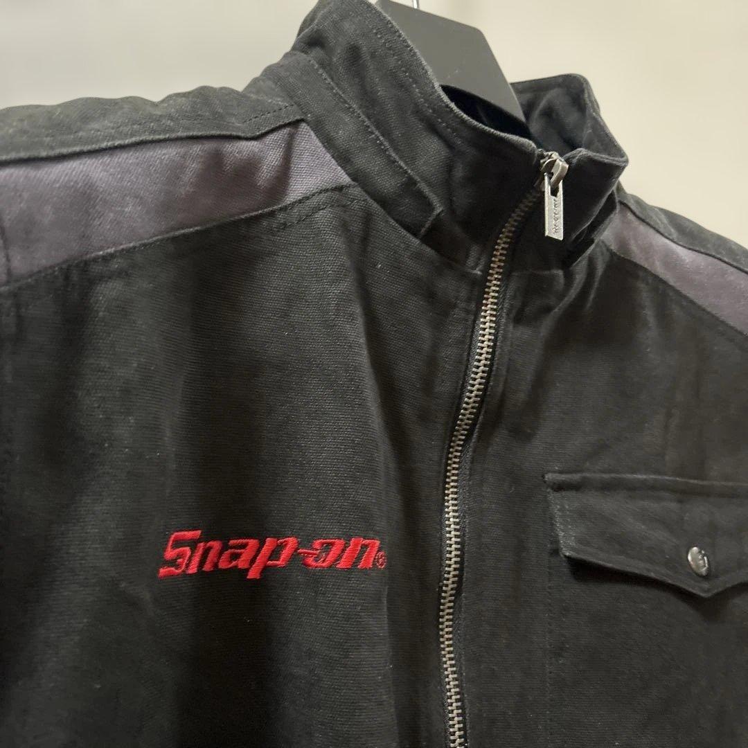 Snap-on ブラックダック生地 ブルゾン ジャンバー キルティング張り