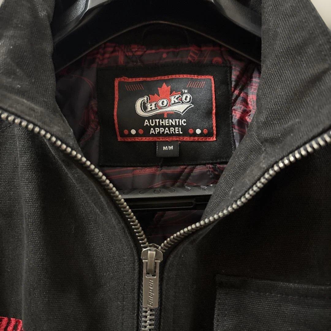 Snap-on ブラックダック生地 ブルゾン ジャンバー キルティング張り