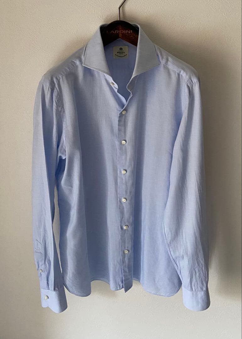 ルイジボレッリ　シャツ　サックスブルー　サイズ41