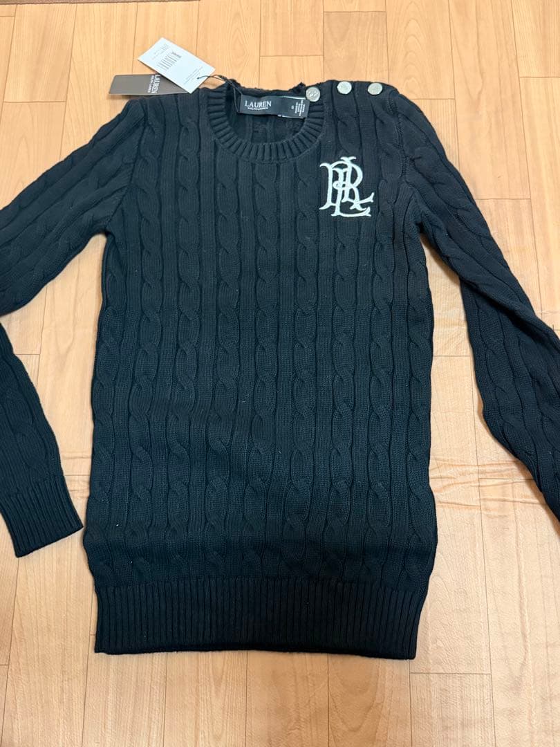 Polo ラルフローレン ケーブルニットセーターブラック