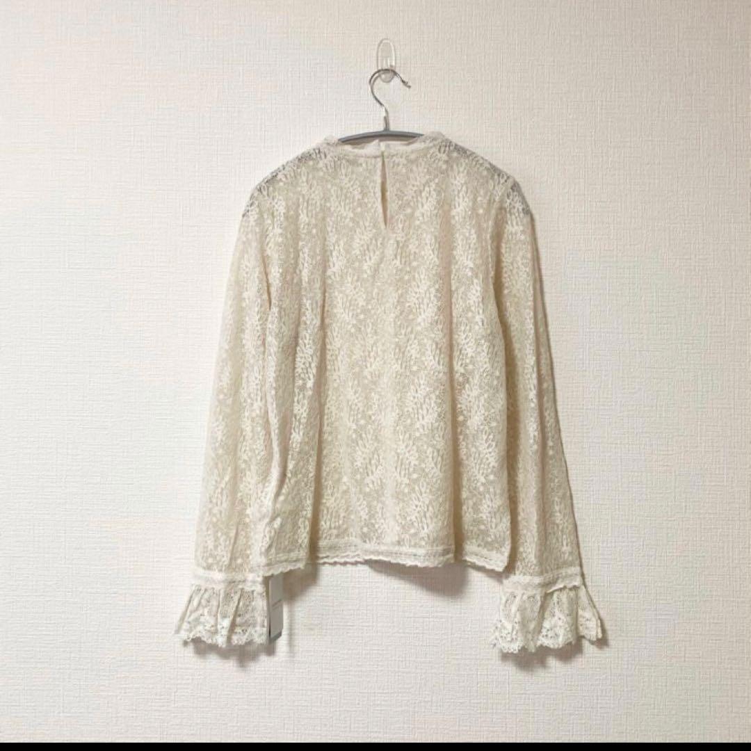 IENAイエナ リーフレースブラウス ナチュラル　新品タグ付き✨
