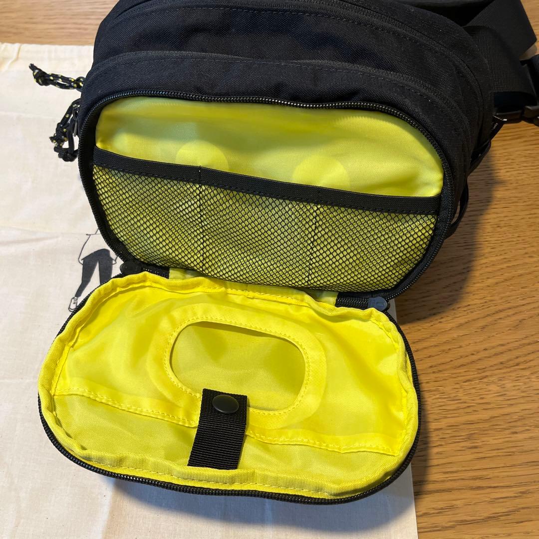 美品✨Huggo ハグー ヒップシート 巾着付き ウエストポーチ 黒 ナイロン